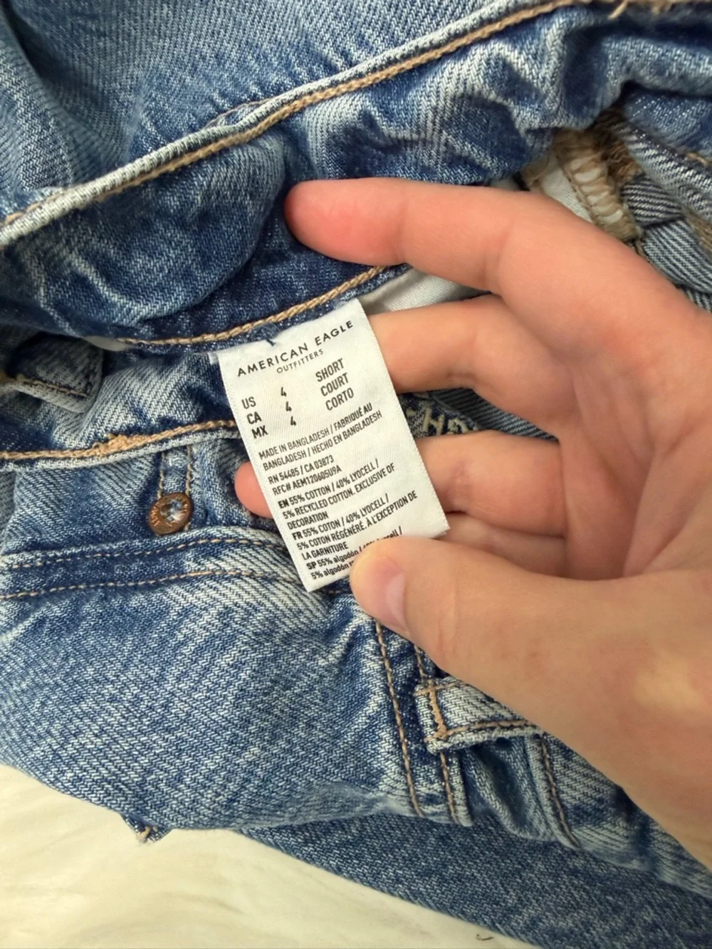 American Eagle Light blue super high rise baggy wide leg jeans 4 Short - Picture 4 of 7